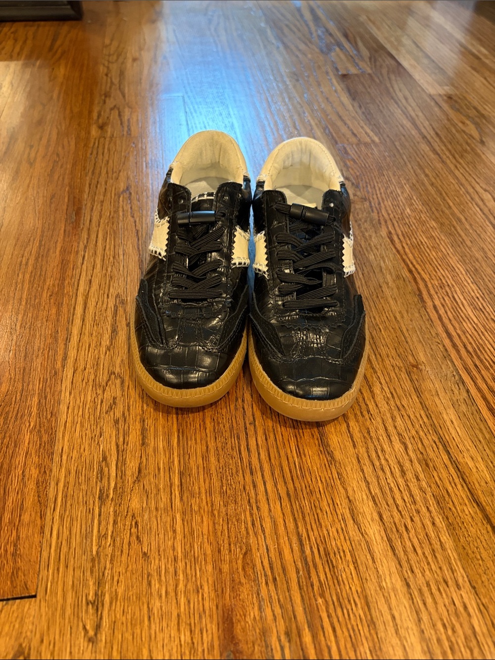 Women’s Dolce Vita Black & White Low-Top Sneakers with Gum Sole